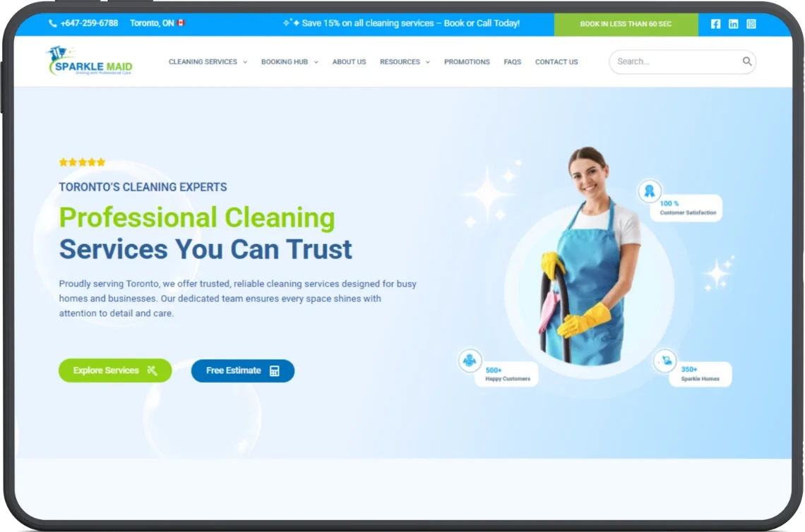 Sparkle Maid Website New